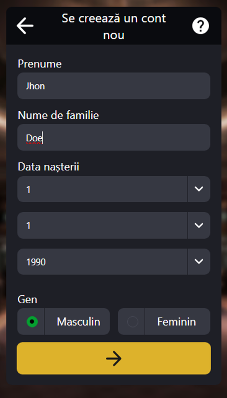 Cum te înregistrezi la Fortuna Palace Casino — pas 1
